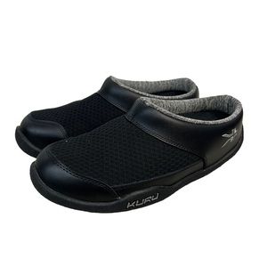Kuru Draft Slip On Shoes Womens 8 Jet Black Comfort Orthopedic Mesh Knit Slipper